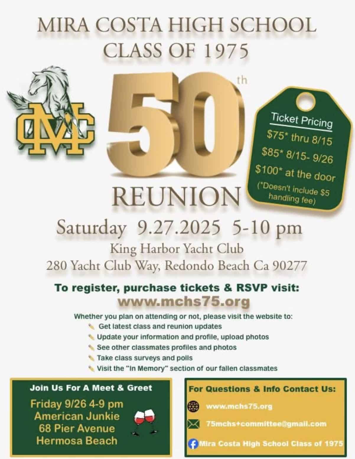 Class of 1975, 50th Reunion 1